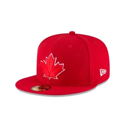 Red Toronto Blue Jays Hat - New Era MLB Authentic Collection 59FIFTY Fitted Caps USA1356289